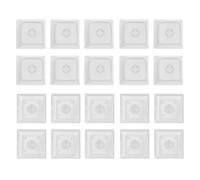 Mllepjdh Lot de 20 touches de clavier mécanique PBT Dye-sub pour profil XDA créatif Hauteur 1U Touches de jeu sans gravure 1U vierges Transparent