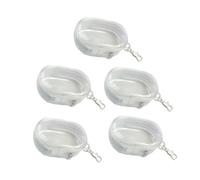 Mllepjdh Lot de 5 boîtes de rangement transparentes avec porte-clés - Petit sac de rangement pour écouteurs - Pour câble de charge - Organisateur de bijoux, Comme décrit