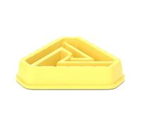 Mllepjdh Mangeoire lente pour animaux de compagnie pour chien en forme de triangle pour gamelles avec abreuvoir, mangeoire interactive pour D