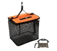 Mllepjdh Panier de pêche flottant à séchage rapide pour poissons capturés - Seau de pêche pliable et portable, 29x21x24CM