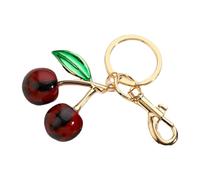 [Mllepjdh] Pendentif en résine léopard cerise brillant décoration porte-clés pendentif pendentif moderne sacs accessoires pour femmes, フリーサイズ