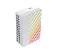 Mllepjdh Plugs Play Adaptateur d'alimentation 24 broches avec synchronisation ARGB pour un éclairage personnalisable et un adaptateur ARGB de routage des fils soignés