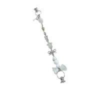 Mllepjdh Porte-clés à breloques en alliage multi-usages, cordon de téléphone portable en perles, accessoire de à tendance pour adolescents et adultes, pendentif de téléphone unisexe à la mode