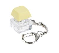 Mllepjdh Porte-clés avec interrupteur mécanique MX pour clavier - Kit de testeur sans lumière LED - Jouets anti-stress - Jaune
