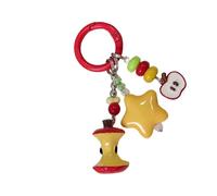 Mllepjdh Porte-clés d ' inspiration créative orné d ' une étoile scintillante, chaîne de téléphone pour ami et famille, lanière de téléphone en alliage