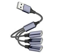 Mllepjdh Rallonge USB compacte de 30 cm - Câble court - Prend en charge l'imprimante U Disk - Disque dur - Connexion stable - Câble de transfert de données USB mâle vers femelle