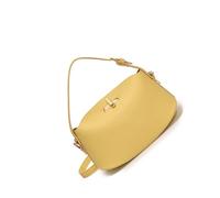 Mllepjdh Sac à bandoulière en cuir synthétique pour femme - Sac à main simple - Sac à main rétro pour tous les jours - Bandoulière en cuir synthétique pour femme - Seau tendance - Épaule simple, jaune
