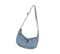 Mllepjdh Sac à bandoulière rétro en denim pour femme, grande capacité, messagers simples, mode, shopping, quotidien, grande capacité, sac à main tendance pour voyage, bleu clair, One Size