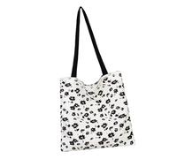 Mllepjdh Sac à main en toile souple avec accents de dentelle délicate et ergonomique avec bandoulière compacte pour tous les jours, blanc, One Size