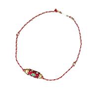 Mllepjdh Sphère de de revêtement, chaîne de cordon de Rose, bijoux à breloques culturelles, pour un usage quotidien, bijoux de revêtement de corde de Rose