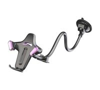 Mllepjdh Support de téléphone à ventouse puissante avec rotation complète et tube flexible réglable facile à installer pour fenêtre avant de voiture