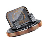 Mllepjdh Support de téléphone pour console de véhicule avec rotation à 360 °, bras de serrage en silicone et corps en ABS qui se nettoie avec un chiffon pour conducteurs et passagers