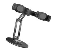 Mllepjdh Support de téléphone réglable rotatif à 360°, support de bureau en aluminium pour streaming, stations de travail et conférence mains libres en alliage d'aluminium