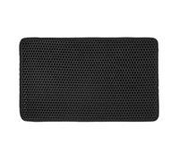 Mllepjdh Tapis de litière en nid d'abeille double couche et contrôle des éclaboussures d'eau lavable XS-XXL Tapis de litière pour contrôle de la dispersion au sol Tapis de piège à litière Taille S L