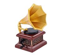 Mllepjdh Tiny Phonograph Copy Model House Addition Lecteur de musique traditionnel Deck pour collectionneurs Petit tourne-disque vintage