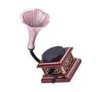 Mllepjdh Tiny Phonograph Copy Model House Addition Lecteur de musique traditionnel Deck pour collectionneurs Petit tourne-disque vintage