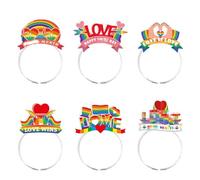 Mlllokfki Accessoires pour cheveux arc-en-, bandeau de fierté | L’amour gagne le bandeau thème - Amour gagne thème bandeau LGBT bandeaux Gay Pride fête bandeaux cheveux cerceau fête faveur