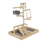 Mlllokfki Aire de pour perroquet | Centre d'activités pour perruches - | Conure en bois naturel, perruche, inséparable