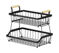 Mlllokfki Metal Fruit Basket, Multitier Storage Rack, Vegetable Storage Solution, Bread Storage Rack, Countertop Fruit Stand, Kitchen Supplies Organizer, Fruit Storage Holder for Vegetables & Bread