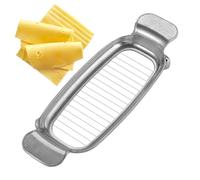 Mlllokfki Trancheuse à fromage inoxydable, coupe à fromage ergonomique, kit de fil pour fromage efficace, fromages précis 2,56 x 0,79 x 7,68 pouces pour couper des fromages beurre légumes Acci