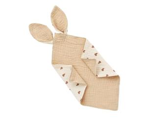 Mlllokfki Unisex Baby Bibs with Rabbit Ears, Baby Bibs for Drooling, Soft Cotton Drooling Bib, Rabbit Ear Drool Bibs for Boys, Rabbit Ear Drool Bibs for Girls, Baby Bandana Bibs for Drooling