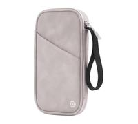 Mlllokfki Women Antitheft Wallet, Zipper Card Wallet, Portable Credit Card, Business Trip Wallet, Compact Rfid Wallet, Secure Credit Card, Stylish Travel Wallet for Men and Women, Light Gray,