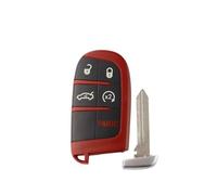 MLLNPP Coque clé Voiture pour Dodge Dart pour Challenger pour Chargeur pour Durango Journey pour Chrysler 300 Coque de e Voiture à Distance Rouge 5 Boutons Coques de e Voiture(Red)