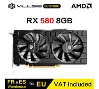 MLLSE AMD RX 580 8 Go 2048SP Carte graphique de jeu GDDR5 256 bits 6 broches PCI Express 3.0 × 16 GPU Radeon rx580 8g RX 580 8GB BLACK