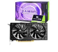 Mllse RX 580 Carte graphique de 8 Go, GDDR5 256 bits, GPU 2048SP, carte vidéo de jeu PCIE 3.0, refroidissement double ventilateur, carte de jeu avec ports HDMI/DP/DVI, carte graphique de bureau, carte