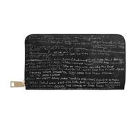 Mlmnbvc Long portefeuille en cuir synthétique avec fermeture éclair pour homme et femme - Grande capacité pour cartes, espèces, pièces de monnaie - Science abstraite, chimie, blanc, taille unique,