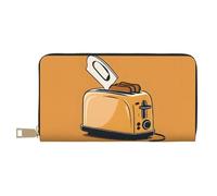 Mlmnbvc Long portefeuille en cuir synthétique avec fermeture éclair pour homme et femme, sac d'été de grande capacité pour cartes, espèces, pièces de monnaie, jolie tronçonneuse pleurante, blanc,