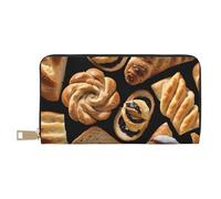 Mlmnbvc Portefeuille pour femme de grande capacité avec fermeture éclair, portefeuille long pour cartes, téléphone portable, argent liquide, cadeau d'été pour elle - Sandwichs au fromage, 1, Sandwich
