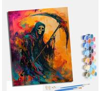 MLNMENG Peinture par Numéros pour Adulte Kits de Avec cadre Peinture au Numéro avec pinceaux de Dessin de Pigment Acrylique pour Décoration de la Maison 40x50 cm Mort style jet d'encre
