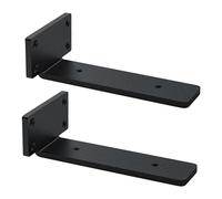 MLOQI Lot de 2 Equerre Etagere Murale, équerre Industrielle,Equerre Charge Lourde,5 mm D'épaisseur, Support étagère Murale (22,5 cm)