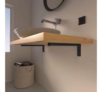 MLOQI Lot de 4 Equerre Etagere Murale, équerre Industrielle,Equerre Charge Lourde, Support de Console pourLavabo avec Vis (40 cm)