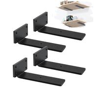 MLOQI Lot de 4 Equerre Etagere Murale, équerre Industrielle,Equerre Charge Lourde,Support étagère Murale (12.5 cm)
