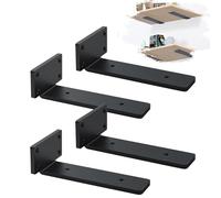 MLOQI Lot de 4 Equerre Etagere Murale, équerre Industrielle,Equerre Charge Lourde,Support étagère Murale (15 cm)