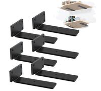 MLOQI Lot de 6 Equerre Etagere Murale, équerre Industrielle,Equerre Charge Lourde,Support étagère Murale (12,5 cm)