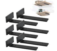 MLOQI Lot de 6 Equerre Etagere Murale, équerre Industrielle,Equerre Charge Lourde,Support étagère Murale (30 cm)