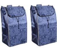 MLordoarf 1/2PCS Sac De Rechange pour Caddie - 72L Sac De Remplacement De Chariot À Main, Caddie Sac De Remplacement avec Side Pocket, Tissu Oxford Sac De Rangement Étanche, 37.5 × 28.5× 67cm