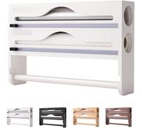 MLordoarf Distributeur Aluminium Et Film Alimentaire avec Porte Sopalin Cuisine, Distributeur Film Alimentaire avec Coupeur, Derouleur Papier Alimentaire Sopalain, Film, Alu, Papier De Cuisson