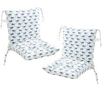 MLordoarf Lot de 2 Coussins de Chaise à Dossier Bas Coussins de Chaise 40 x 80 cm Coussins D'assise Chaises de Jardin à Dossier Bas Coussins D'assise Coussins de Chaise Coussin de Dossier
