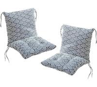 MLordoarf Lot de 2 Coussins de Chaise à Dossier Bas Coussins de Chaise 40 x 80 cm Coussins D'assise Chaises de Jardin à Dossier Bas Coussins D'assise Coussins de Chaise Coussin de Dossier