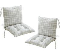 MLordoarf Lot de 2 Coussins de Chaise à Dossier Bas Coussins de Chaise 40 x 80 cm Coussins D'assise Chaises de Jardin à Dossier Bas Coussins D'assise Coussins de Chaise Coussin de Dossier