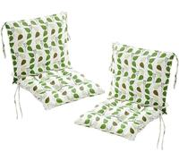 MLordoarf Lot de 2 Coussins de Chaise à Dossier Bas Coussins de Chaise 40 x 80 cm Coussins D'assise Chaises de Jardin à Dossier Bas Coussins D'assise Coussins de Chaise Coussin de Dossier