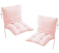 MLordoarf Lot de 2 Coussins de Chaise à Dossier Bas Coussins de Chaise 40 x 80 cm Coussins D'assise Chaises de Jardin à Dossier Bas Coussins D'assise Coussins de Chaise Coussin de Dossier