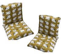 MLordoarf Lot de 2 Coussins de Chaise à Dossier Bas Coussins de Chaise 40 x 80 cm Coussins D'assise Chaises de Jardin à Dossier Bas Coussins D'assise Coussins de Chaise Coussin de Dossier