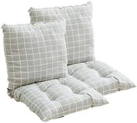 MLordoarf Lot de 2 coussins de chaise avec dossier - Coussin de dossier avec rubans - Pour chaise de jardin - 40 x 80 cm