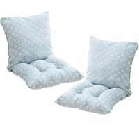 MLordoarf Lot de 2 coussins de chaise avec dossier - Coussin de dossier avec rubans - Pour chaise de jardin - 40 x 80 cm