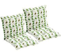 MLordoarf Lot de 2 coussins de chaise avec dossier - Coussin de dossier avec rubans - Pour chaise de jardin - 40 x 80 cm